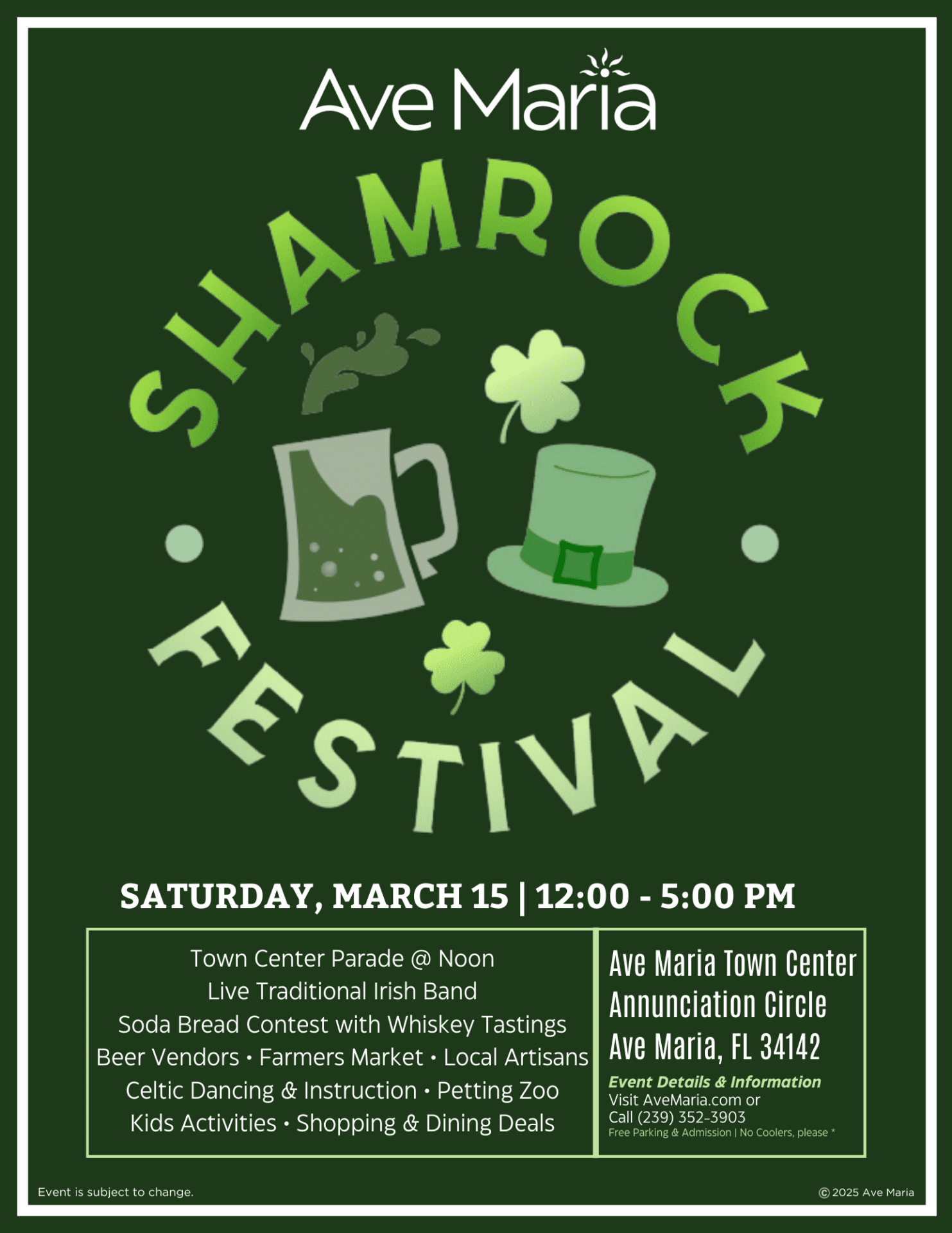 2025 Shamrock Festival flyer