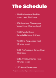 Great Canoe Race Schedule